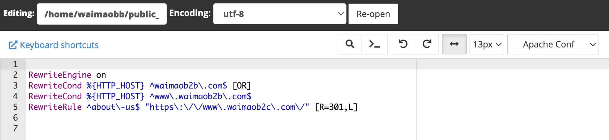 图片[4]-CPanel 网站重定向设置教程 | 歪猫跨境 | WaimaoB2C-歪猫跨境 | WaimaoB2C