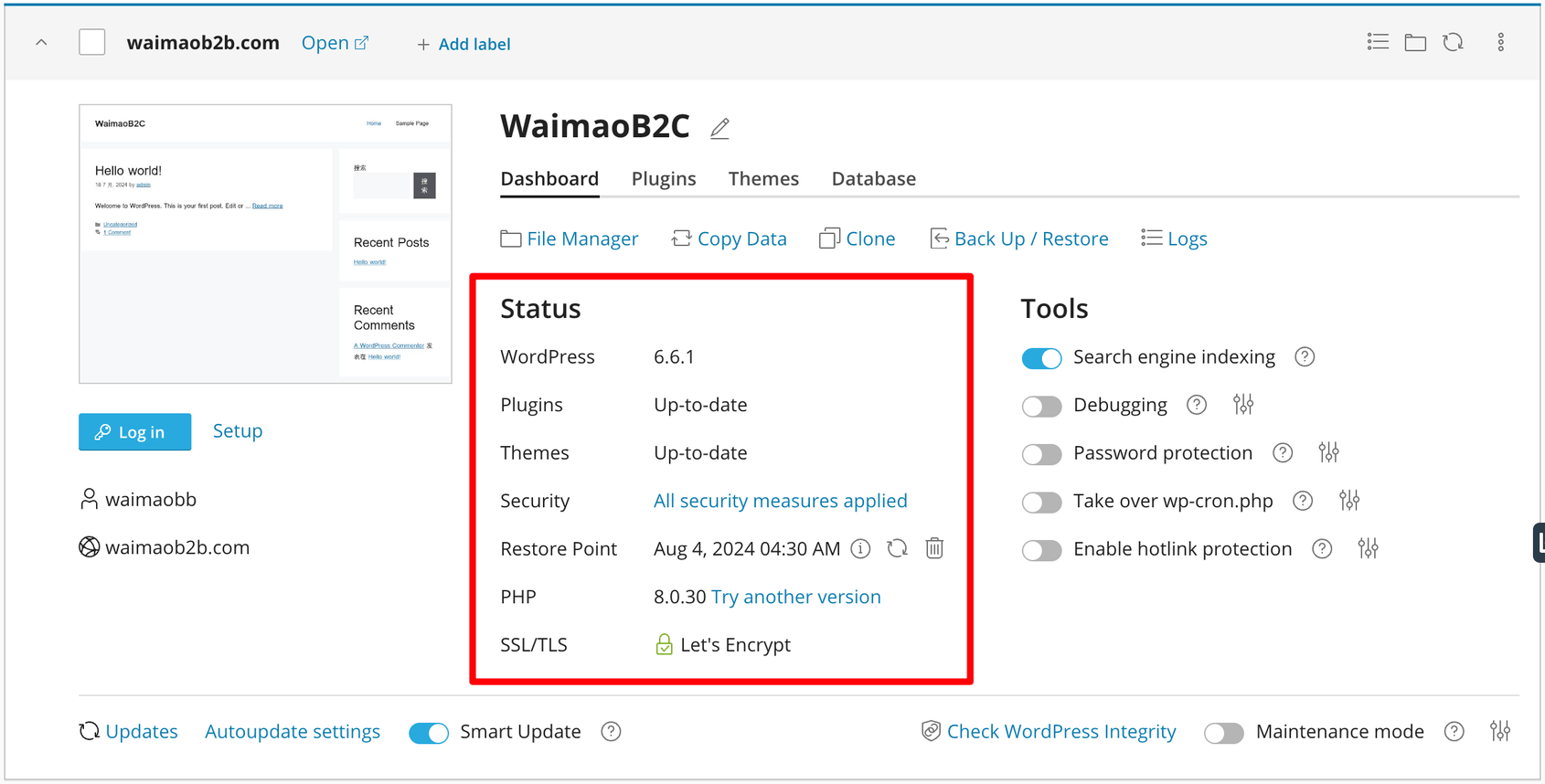 图片[32]-使用 WP Toolkit 管理 WordPress 站点 | 歪猫跨境 | WaimaoB2C-歪猫跨境 | WaimaoB2C