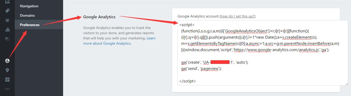 Shopify安装Google Analytics分析工具