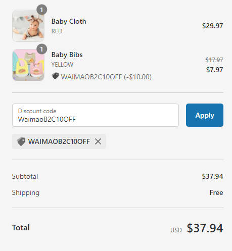 图片[15]-Shopify 独立站折扣码 Discount Code 设置教程 | 歪猫跨境 | WaimaoB2C-歪猫跨境 | WaimaoB2C