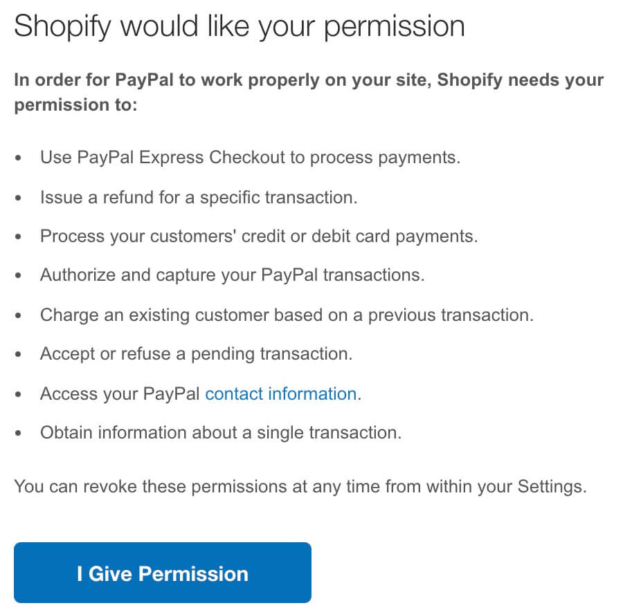 PayPal企业账户绑定到Shopify后台