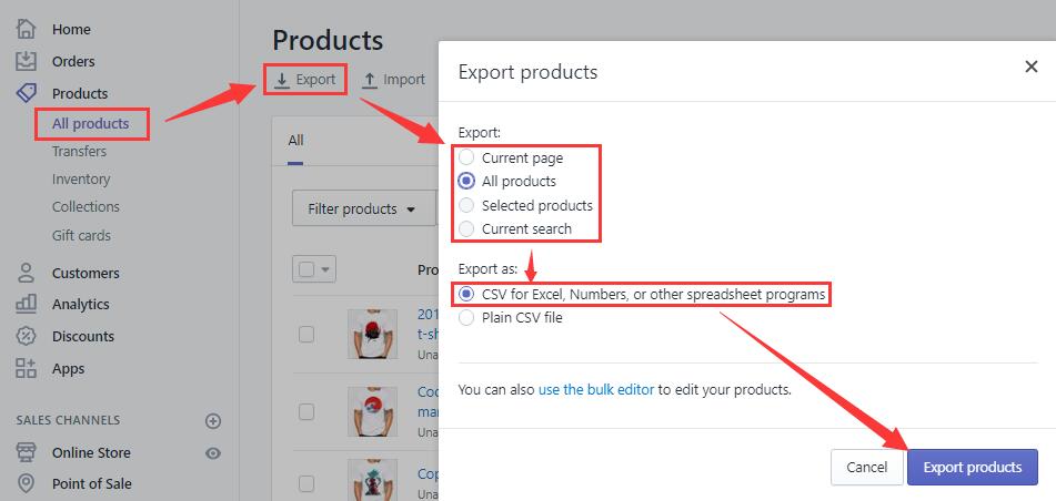 Shopify批量上传产品