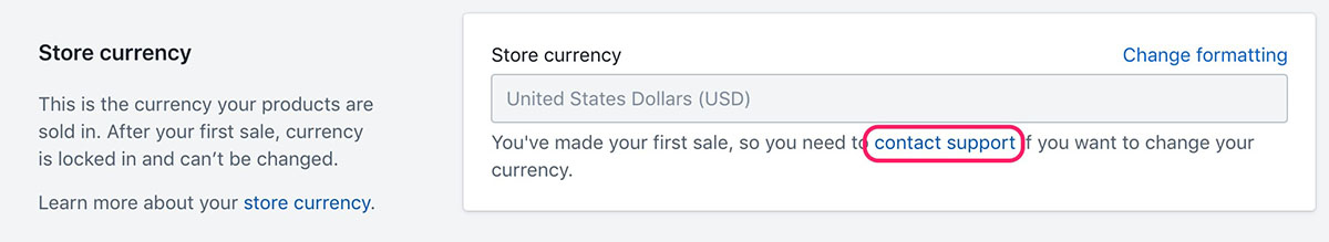 修改Shopify网站的货币单位