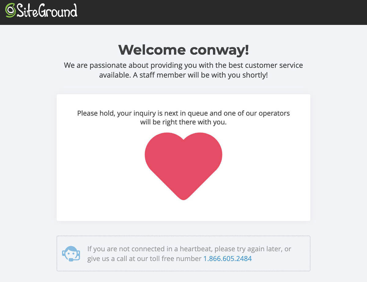 联系Siteground的在线客服使用PayPal支付Siteground主机费用