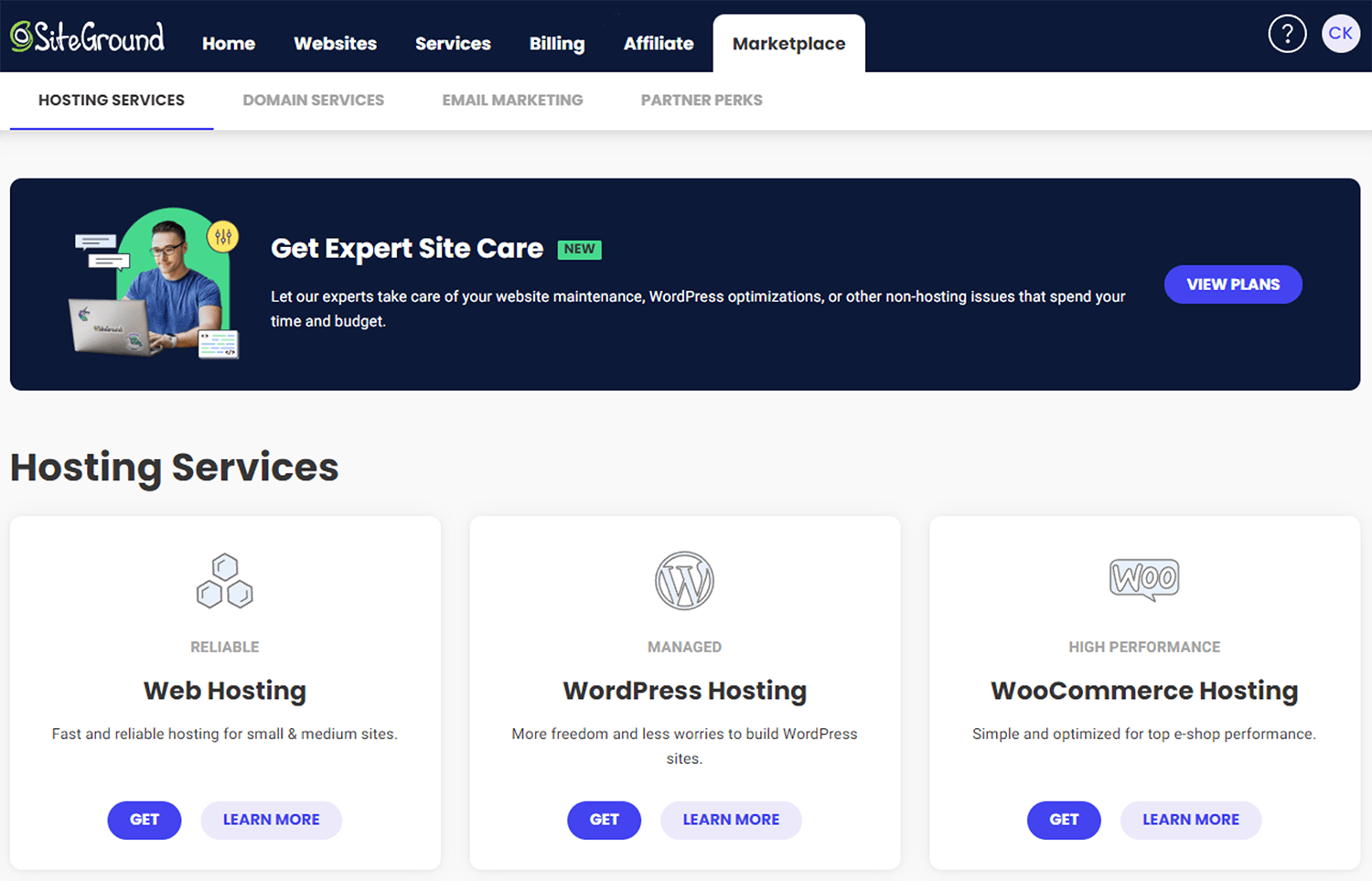 SiteGround 主机 Marketplace 市场服务功能介绍 - Hosting Services | 歪猫跨境 WaimaoB2C