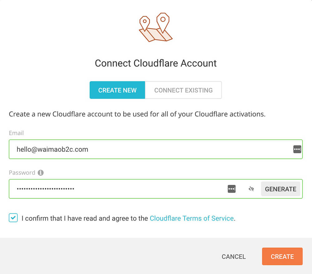 创建Cloudflare账户
