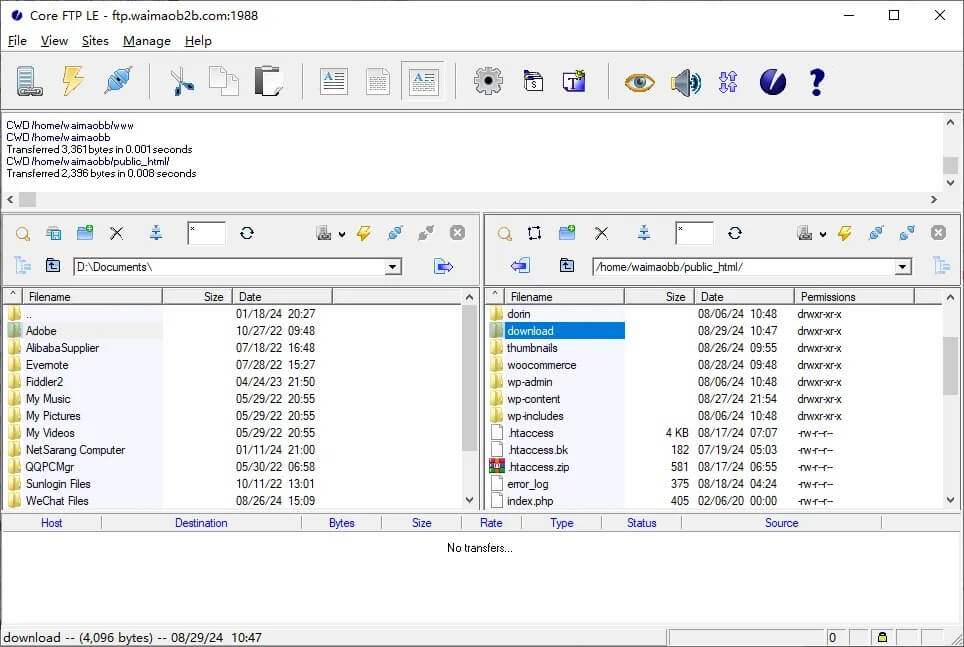 图片[15]-CPanel FTP 账户添加以及 FTP 工具设置教程 | 歪猫跨境 | WaimaoB2C-歪猫跨境 | WaimaoB2C